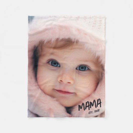 Couverture Polaire Personalized Photo Keepsake Mama (Devant)