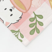 Couverture Polaire Personalized Pink Monogram Name Pastel High Tea (Coin)