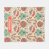 Couverture Polaire Personalized Retro Groovy Christmas Blanket (Devant (Horizontal))