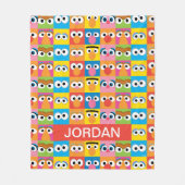 Couverture Polaire Personalized Sesame Street Character Eyes Pattern (Devant)
