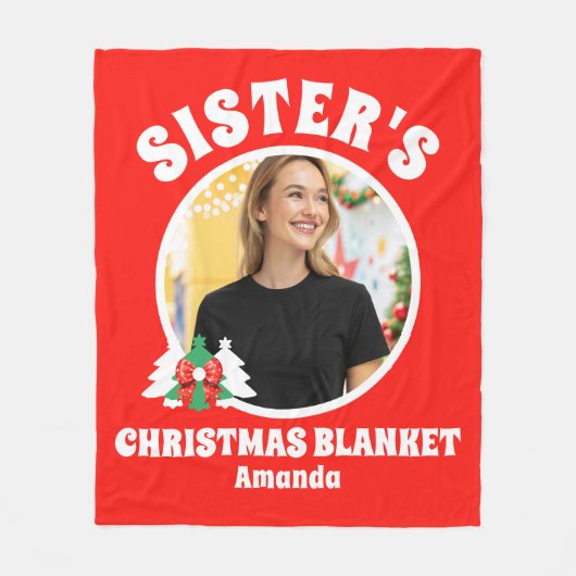 Couverture Polaire Personalized Sister's Photo Christmas (Devant)