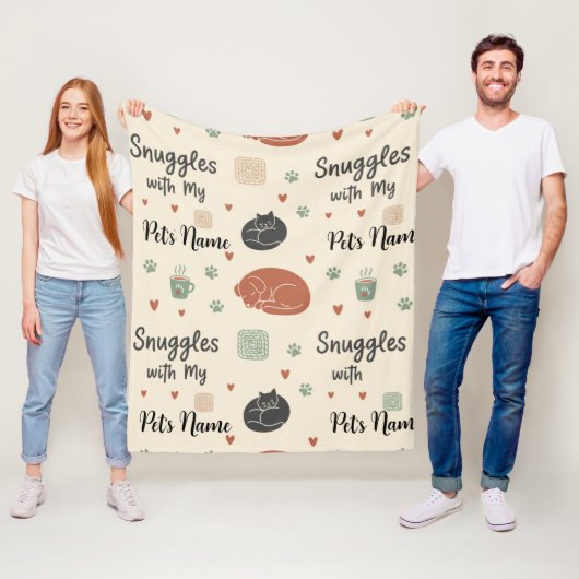 Couverture Polaire Personalized Snuggles with My Dog/Cat Christmas (En situation)