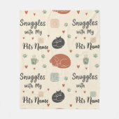 Couverture Polaire Personalized Snuggles with My Dog/Cat Christmas (Devant)