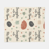 Couverture Polaire Personalized Snuggles with My Dog/Cat Christmas (Devant (Horizontal))