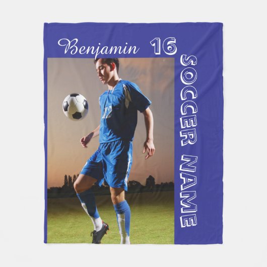 Couverture Polaire Personalized soccer player team  (Devant)