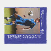 Couverture Polaire Personalized soccer player team (Devant (Horizontal))