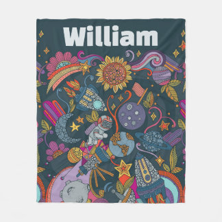 Couverture Polaire Personalized Space Name Poster for Kids 