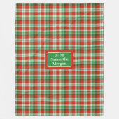 Couverture Polaire Personalized Tartan Blanket Elegant Holiday Gift (Devant)