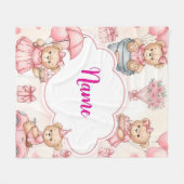 Couverture Polaire Personalized Teddy Bear Baby Blanket with Name (Devant (Horizontal))