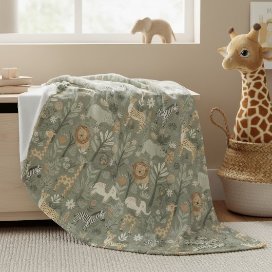 Couverture Polaire Personalized Tribal Safari Jungle ID1260