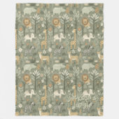 Couverture Polaire Personalized Tribal Safari Jungle ID1260 (Devant)