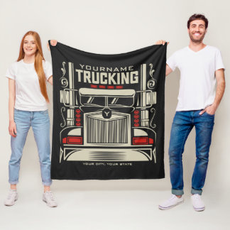 Couverture Polaire Personalized Trucking 18 Wheeler BIG Trucker