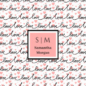 Couverture Polaire Personalized Valentine Blanket Pink Black Hearts