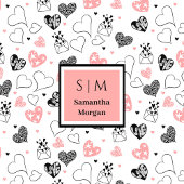 Couverture Polaire Personalized Valentine Gift Blanket Hand Drawn Tex