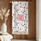 Couverture Polaire Personalized Valentine Gift Blanket Hand Drawn Tex