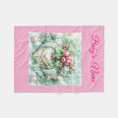 Couverture Polaire Personalized Vintage Pink Christmas Baby Blanket – (Devant (Horizontal))