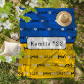 Couverture Polaire Personalized Volleyball Senior blue and yellow