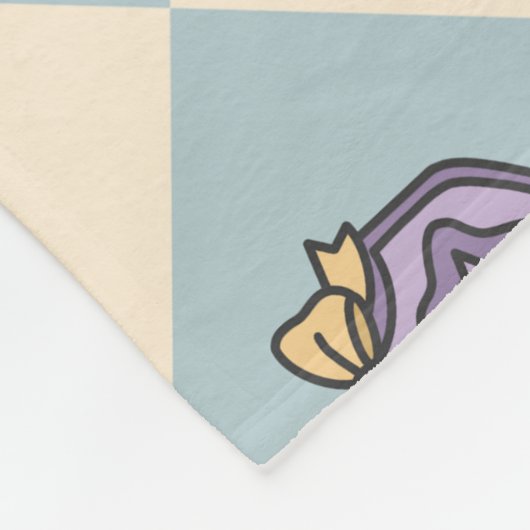 Couverture Polaire Personalized Wizard School Blue Monogram Name (Coin)