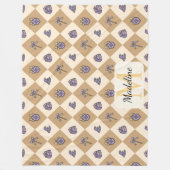 Couverture Polaire Personalized Wizard School Gold Monogram Name (Devant)