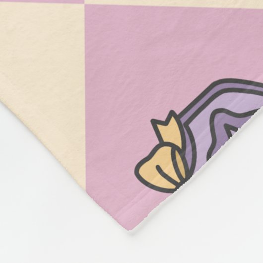 Couverture Polaire Personalized Wizard School Pink Monogram Name (Coin)