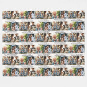 Couverture Polaire Personnalisable 4 Photos et souhaits de vacances o (Devant (Horizontal))