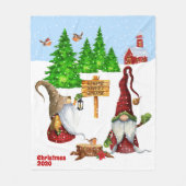 Couverture Polaire Personnalisable Accueil Sweet Home Gnome Winter Sc (Devant)