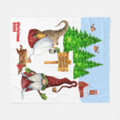 Couverture Polaire Personnalisable Accueil Sweet Home Gnome Winter Sc (Devant (Horizontal))