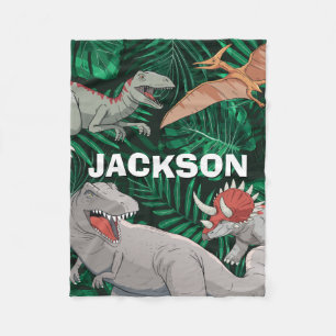 Couverture Polaire Personnalisable Dinosaur Enfants Dino Jurassic Tre