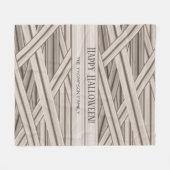 Couverture Polaire Personnalisable Halloween Mummy Stripes Nom de fam (Devant (Horizontal))