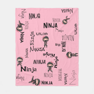 Couverture Polaire Personnalisable Ninja Girls Rose
