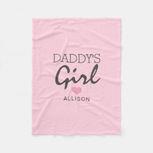 Couverture Polaire Personnalisation du Coeur rose roux de papa