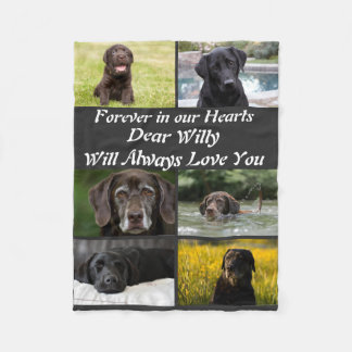 Couverture Polaire Personnalisation moderne Pet Memorial 6 Photo Coll