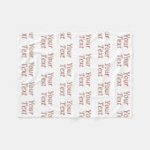 Couverture Polaire Personnalisé (Devant (Horizontal))