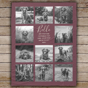 Couverture Polaire Personnalisé 11 Photo Collage Bourgogne