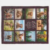Couverture Polaire Personnalisé 11 Photo Collage Chèque Motif Fleece (Devant (Horizontal))