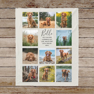 Couverture Polaire Personnalisé 11 Photo Collage gris clair