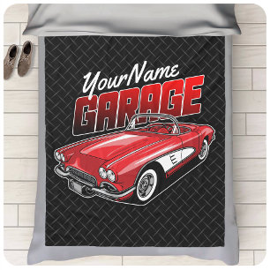 Couverture Polaire Personnalisé 1961 C1 Red Classic Sports Voiture Ga