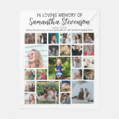 Couverture Polaire Personnalisé 24 Photo Collage Memorial (Devant)