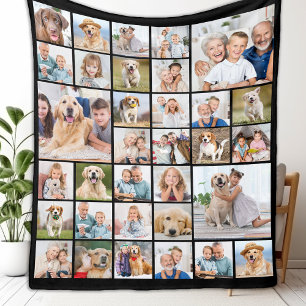 Couverture Polaire Personnalisé 33 Photo Collage Famille Amis Garde