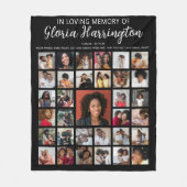 Couverture Polaire Personnalisé 33 Photo Collage Memorial (Devant)
