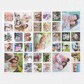 Couverture Polaire Personnalisé 33 Photo Collage Modèle Blanc (Devant (Horizontal))