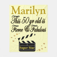 PERSONNALISÉ 50E ANNIVERSAIRE FILM STAR BLANKET