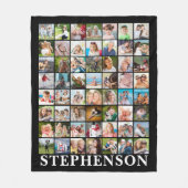 Couverture Polaire Personnalisé 56 Photo Collage noir (Devant)
