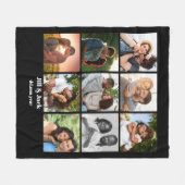 Couverture Polaire Personnalisé 9 Photo Collage Modèle pour couples (Devant (Horizontal))