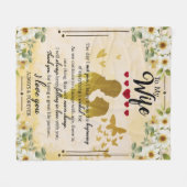 Couverture Polaire Personnalisé À Ma Femme| Blanche mariée (Devant (Horizontal))