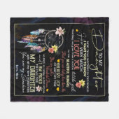 Couverture Polaire Personnalisé À Ma Fille, Amour De Maman (Devant (Horizontal))