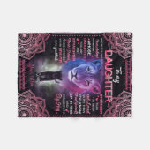 Couverture Polaire Personnalisé À Ma Fille Blanket, (Devant (Horizontal))