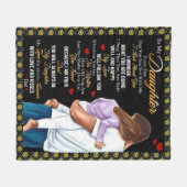 Couverture Polaire Personnalisé À Ma Fille Blanket (Devant (Horizontal))