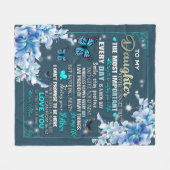 Couverture Polaire Personnalisé À Ma Fille De Maman Papillon (Devant (Horizontal))