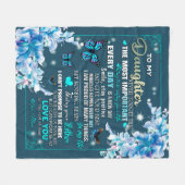 Couverture Polaire Personnalisé À Ma Fille De Maman Papillon (Devant (Horizontal))